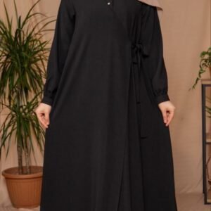 فستان ملفوف بنصف فتحة أزرار